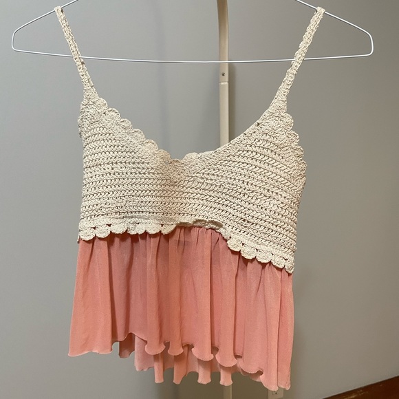 Crochet & Mesh Tank - Picture 4 of 6